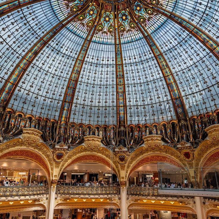 Shopping mall with wide corridors suitable for strollers