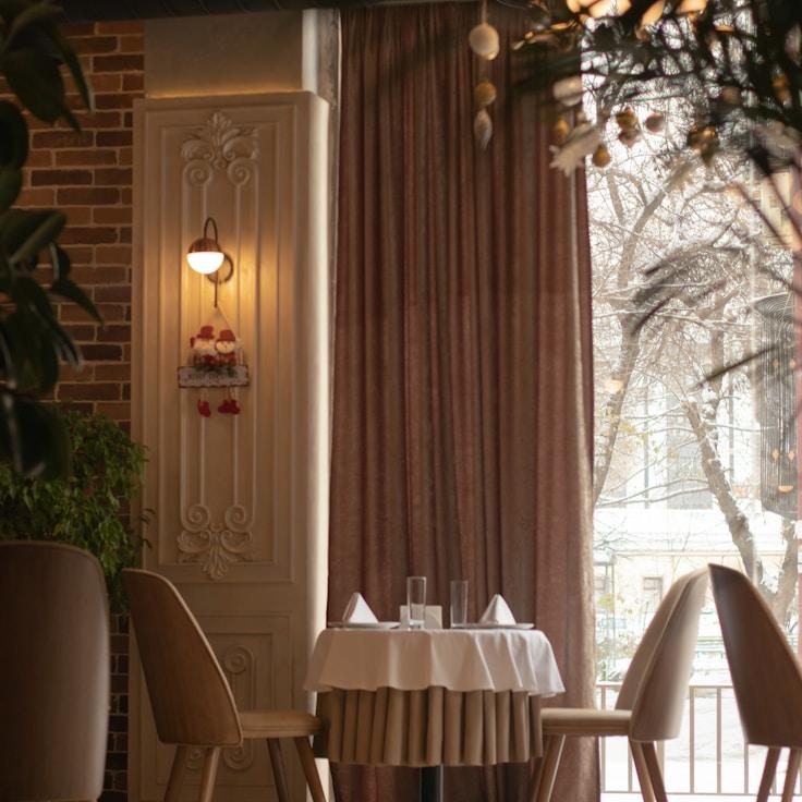 Restaurant interior with private family seating